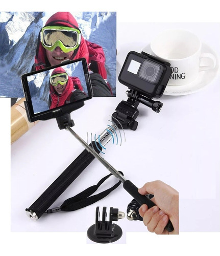 Baston Selfie Gopro Celular Camara Foto Bluetooth 2 En 1