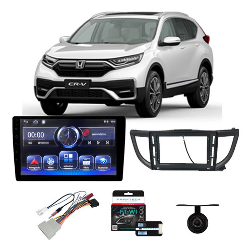 Central Multimídia 2 Din 10 Pol Android 10.1 Crv 2012 A 2014