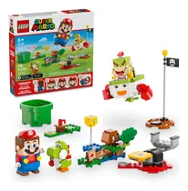Comprar LEGO® Super Mario™ Aventuras interactivas con LEGO® Mario™ 71439; Figuras de juguete de LEGO Mario™, Bowser Jr., un Goomba y Yoshi; con plataforma de equilibrio, una tubería inicial y un banderín