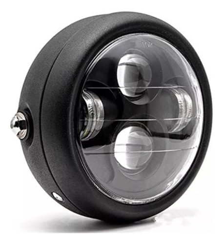 Motocicleta Negro 6.5 Faros Hi/lo Beam Bobber Chopper