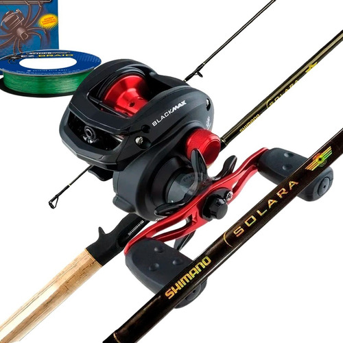 Combo Bait Abu Garcia Black Max 3 + Caña Shimano 15 Lbs