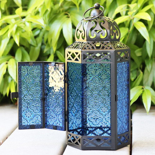 Farol Para Vela Decorativo Lámpara De Portavelas De Linterna