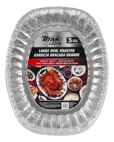 3 Moldes Rostiizador En Aluminio 45.5 X 35.8 X 8.51 Cms