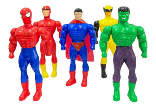 Muñecos Super Heroes 39 Cm Plastico C/u De Jretro