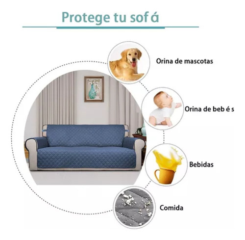 Funda de sofá impermeable gris de 2 plazas OWKUAN para futón, lavable y grueso protector de muebles