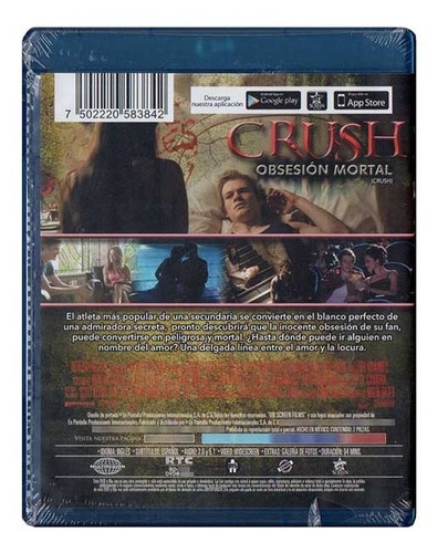 Crush Obsesión Mortal Crystal Reed Película Bluray + Dvd