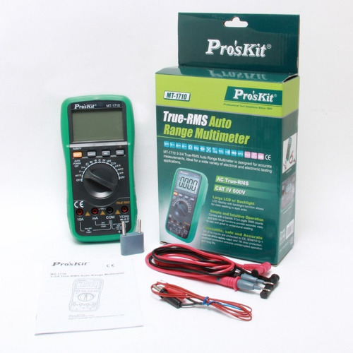 Imagen 4 de 7 de Multimetro Autorrango Proskit Mt-1710 Tester True Rms Pro