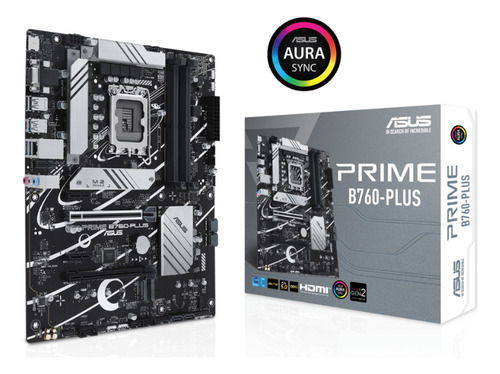 Placa madre Asus Prime B760 Plus Lga 1700 Ddr5 Pcie 5.0 X16 Color Ver kits