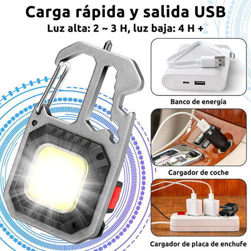 K 2 Piezas Linterna Led Compacta Cob, Brillante 1000 Lumen