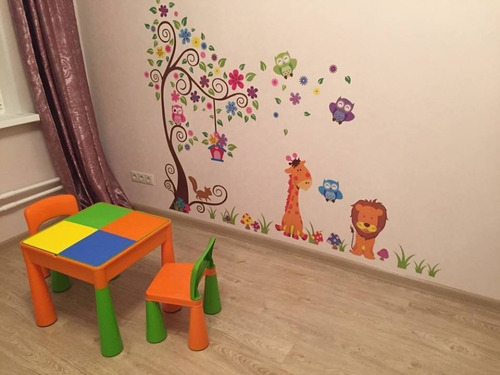 Stickers Adhesivos Vinilos Mural Animalitos Bebé Niños