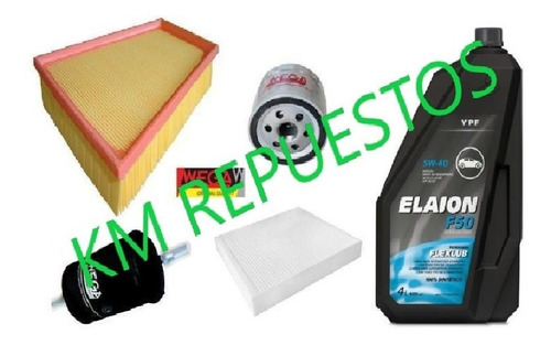 Kit Aceite F50 + 4 Filtros Vw Suran Fox Gol Trend Voyage 1.6