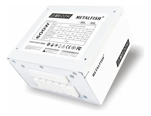 Fonte Branca 600w Sfx Metalfish Full Modular (white Itx
