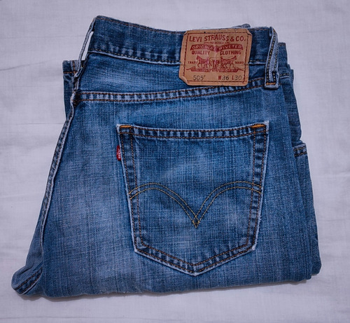 Jeans Levis Hombre 505 36/30 Celeste Oscuro Talla 50 America
