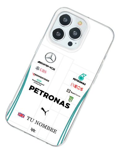 Funda Para iPhone Mercedes F1 Personalizada Tu Nombre