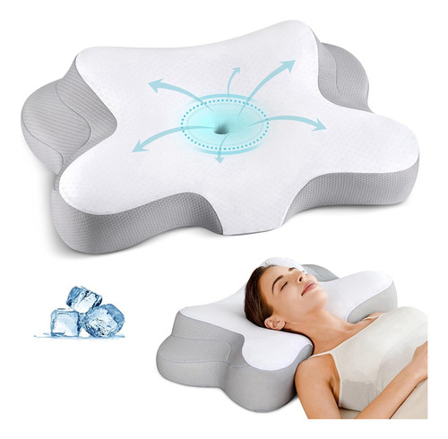 Almohada Cervical Para Cuello, Espuma Viscoelástica Ergonómi