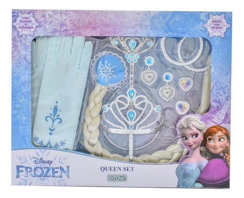 Disney Frozen Queen Set Trensa Corona Guantes Y Mas Art 2328