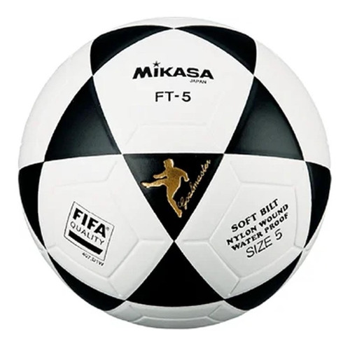 Pelota Balón De Fútbol Mikasa Ft-5 Profesional Negro