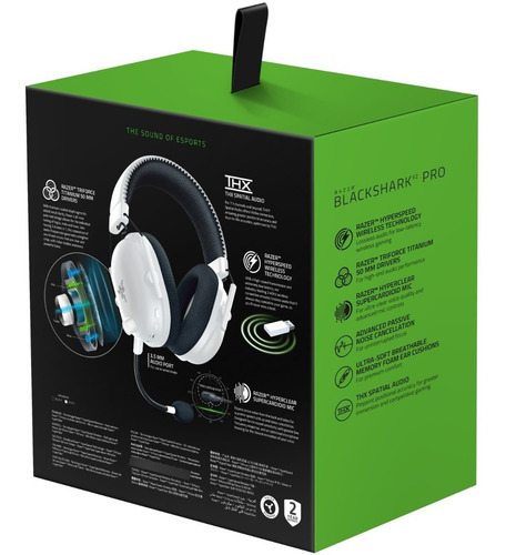 Imagen 8 de 8 de Auricular Wireless Razer Blackshark V2 Pro Mercury Pc Ps4