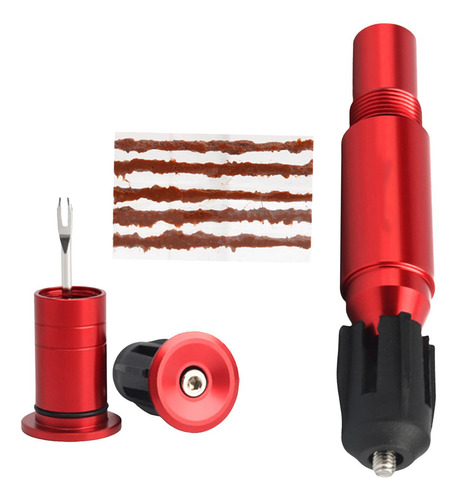 Kit De Reparo De Pneus Sem Câmara De Bicicleta Vermelho