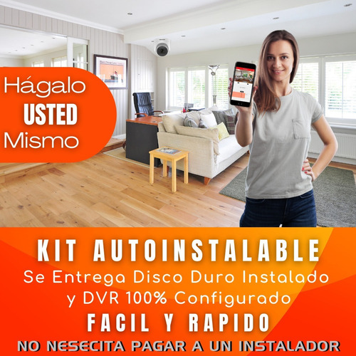 Imagen 7 de 8 de Cámaras Vigilancia Full Hd Kit 4 Cámaras+dvr 8ch+disco 1 Tb