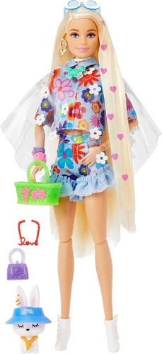 Barbie - Extra Muñeca Conjunto De Flores - Hdj45