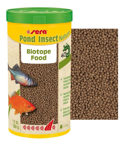 Ração Sera Pond Insect Nature 560g Super Protéica Para Peixe