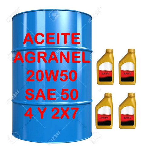 Aceite Mineral Agranel De Tambor 20w50 Y Sae 50