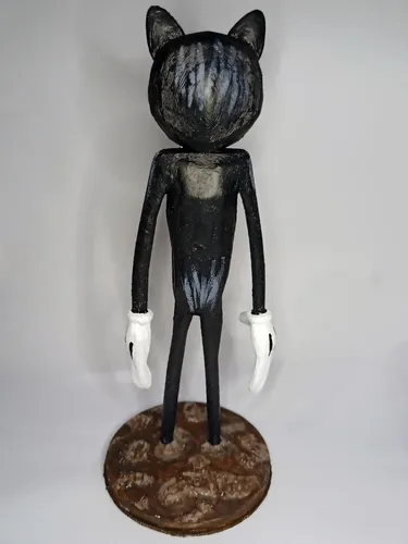 Cartoon Cat V2 Figura Impresa 3d Pintad A Mano Creepypasta