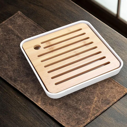 Bandeja De Té De Bambú Kung Fu, Estilo Chino, Depósito De