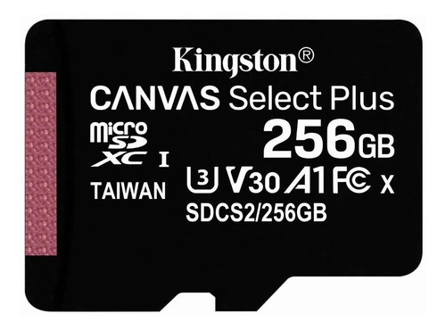 Imagen 3 de 4 de Tarjeta De Memoria Micro Sd 256gb A1 + Adaptador Sd Kingston