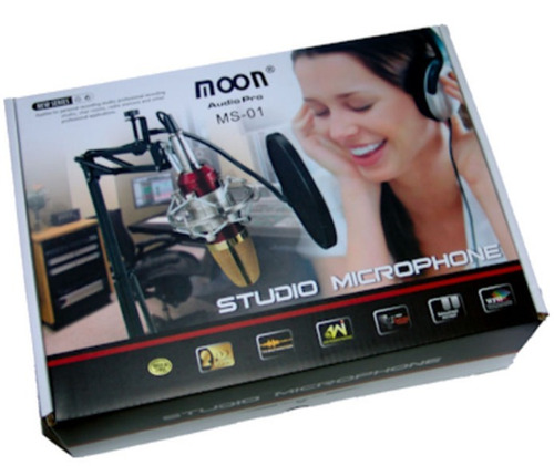 Moon Ms01 Microfono Condenser De Grabacion Profesional