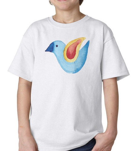 Remera De Niño Pajaro Volando Dibujo Art M1