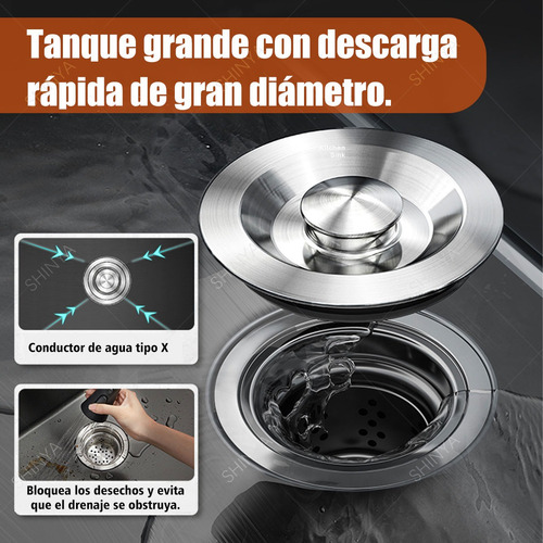 Lavaplatos Empotrado 65x45 Simple Con Llave Acero Inoxidable
