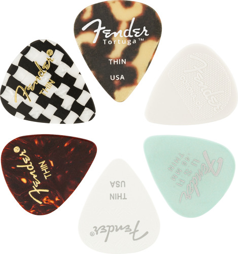 Fender PĂșas Pack De 6 351 En Diferentes Materiales
