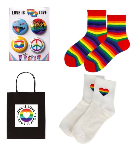 Calcetines Calcetas Pride Orgullo Gay Mujer Bandera Lgbtq+