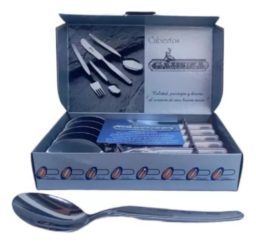 Cucharitas De Té Acero Inoxidable Gamuza Corinto 1/2 Docena Plateado