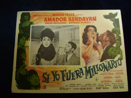 Si Yo Fuera Millonario Maria Felix Cartel Poster 7.3.22 (Usado)