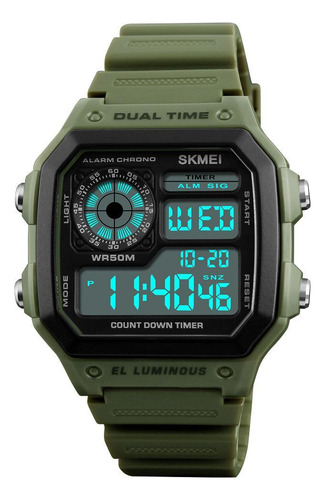 Relógio Masculino Skmei 1299 Esportivo Digital 5atm Militar