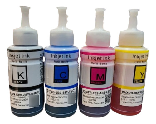 Kit 4 Tintas Compatible Para Ep T664 L310 L312 L350 L351