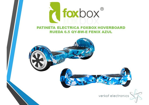 Patineta Electrica Foxbox Hoverboard Rueda 6.5 Qy-bw-e Azul Azul (Reacondicionado)