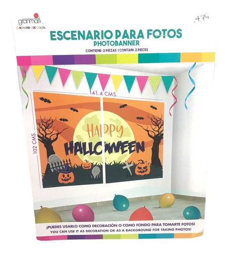 Happy Halloween Cementrio Decoración Pared Escenario P Fotos