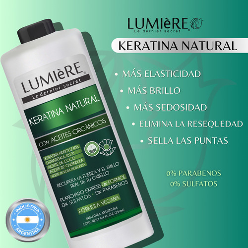 Keratina Para El Cabello Sin Formol + Shampoo Mantenimiento