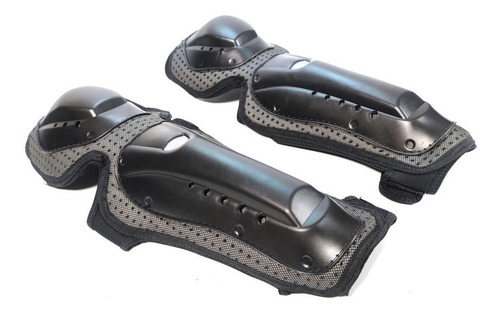 Protectores Piernas Y Codos Plastico Rmtech Negro/gris Sm327 Color Negro