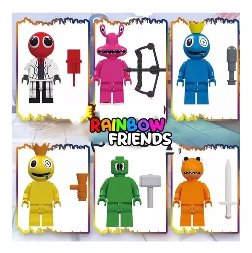 Kit 6 bonecos Rainbow Friends (Amigos Coloridos) - Roblox