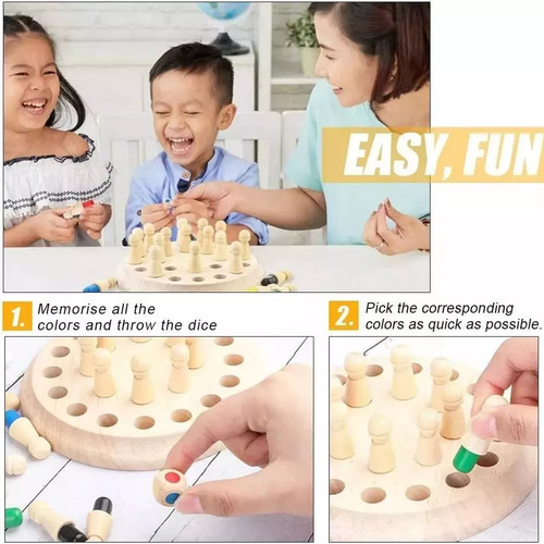 Juego De Mesa De Memoria Educativo Montessori De Madera