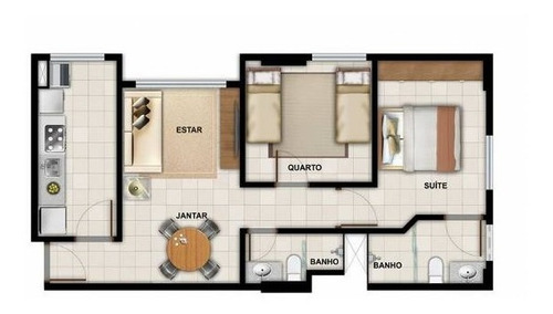 Imagem 15 de 16 de Qr 114 Samambaia Residencial Supremo 2 Quartos 1 Suíte 1 Vaga 51 M² Ac Financ - Meuimm147 - 68689294