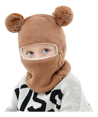 Juego De Bufanda De Invierno Para Niños Con Capucha Cálida,