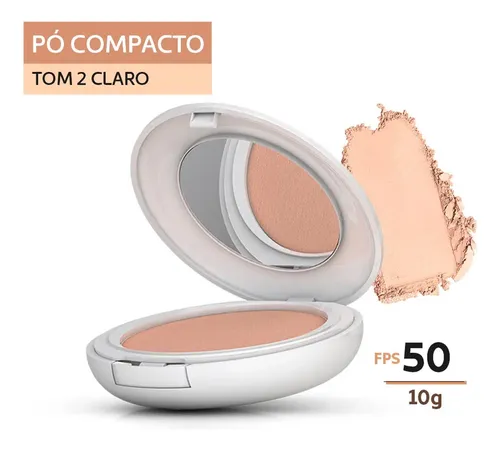 Mantecorp protetor solar pó compacto fps 50 Tom Claro