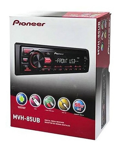 Imagen 1 de 5 de Radio/usb/aux/preout Pioneer Compatible Android Mvh-85ub