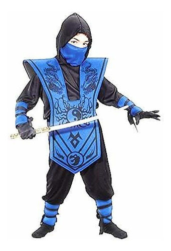 Disfraz Niño - Disfraz De Halloween De Ninja Completo Azul P